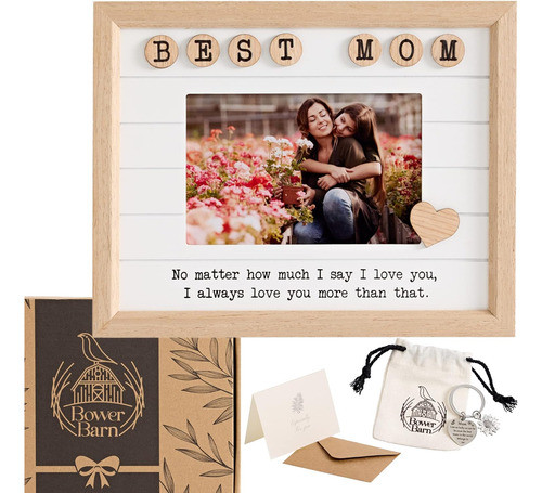 Marco Fotos Regalo Para Mamá Best Mom Mensaje En Inglés. 0