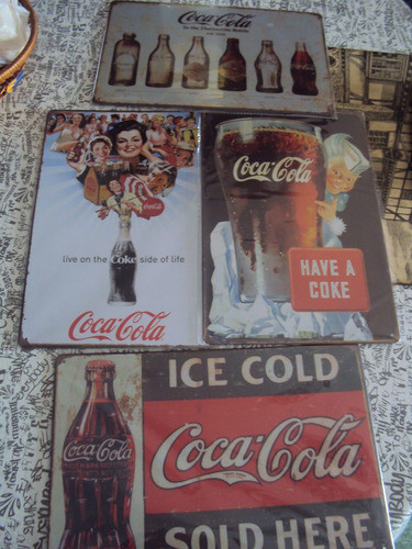 Carteles De Chapa Retros De Coca Cola 0