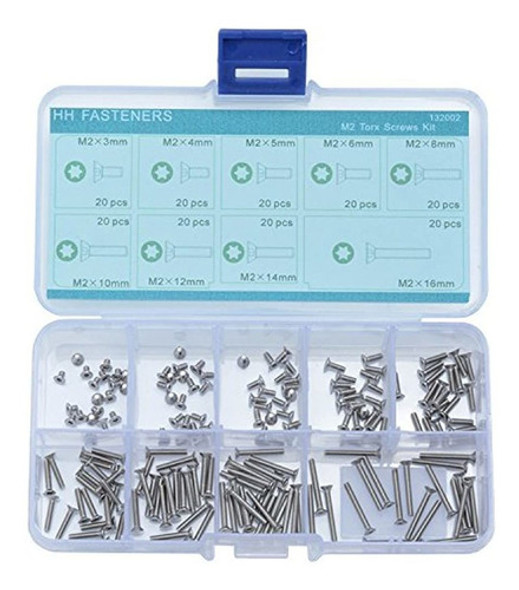M2 Cabeza Plana Torx Tornillos De Rosca Surtido Set Acero In 0 M2 Cabeza Plana Torx Tornillos De Rosca Surtido Set Acero In 0