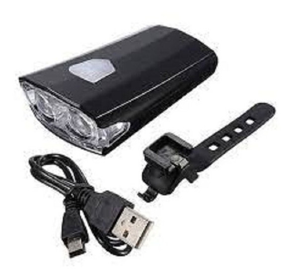 Luz Bicicleta Delantera Doble Led + 3 Funciones Carga Usb 1 Luz Bicicleta Delantera Doble Led + 3 Funciones Carga Usb 1