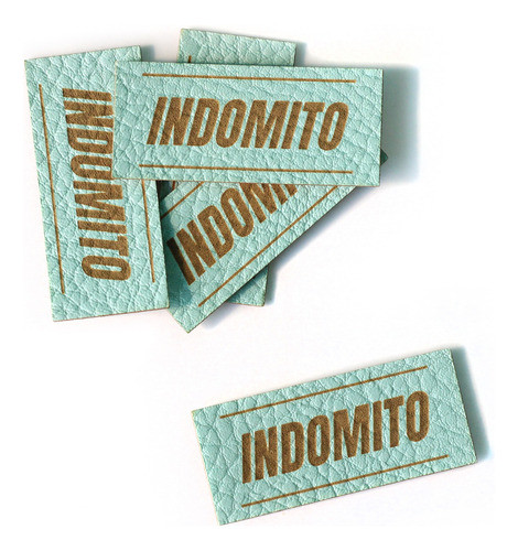 Etiquetas Eco Cuero Personalizadas Grabadas 100u (2,5x2cm) 0