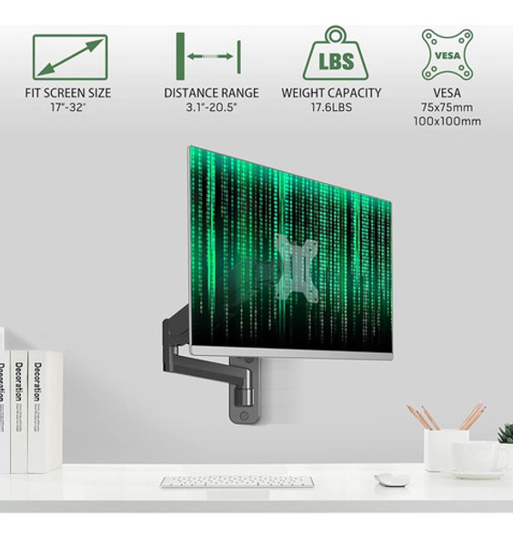 Soporte De Pared Para Monitor Upgravity, Brazo De Pared Para 1