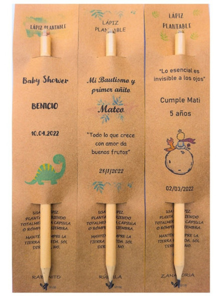 15 Lápiz Plantable Ecológico Personalizado Souvenir 0