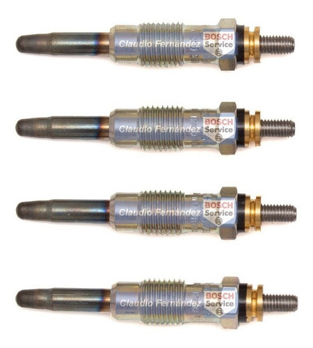 4 Bujías Precalentadoras Bosch Fiat Fiorino 1.3 Diesel 1