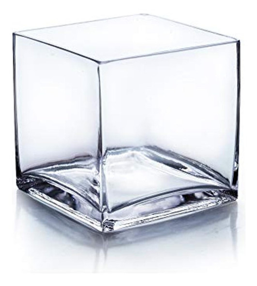 Wgv Cube Glass Vase, Candle Holder, 6  X6  X6  , [opciones D 0