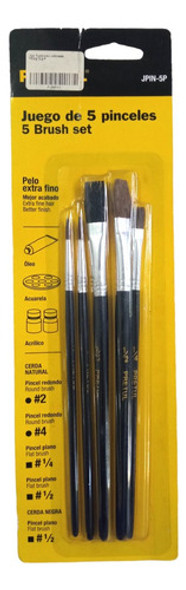 Juego 5 Pinceles Artesania ''pretul'' 0