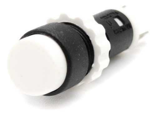 6 Pulsadores Nc 2a (normal Cerrado) Redondo Blanco 14mm 0