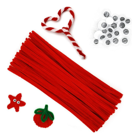 Cldamecy 100 Limpiadores De Tuberías Rojos Con 20 Ojos De De 0 Cldamecy 100 Limpiadores De Tuberías Rojos Con 20 Ojos De De 0