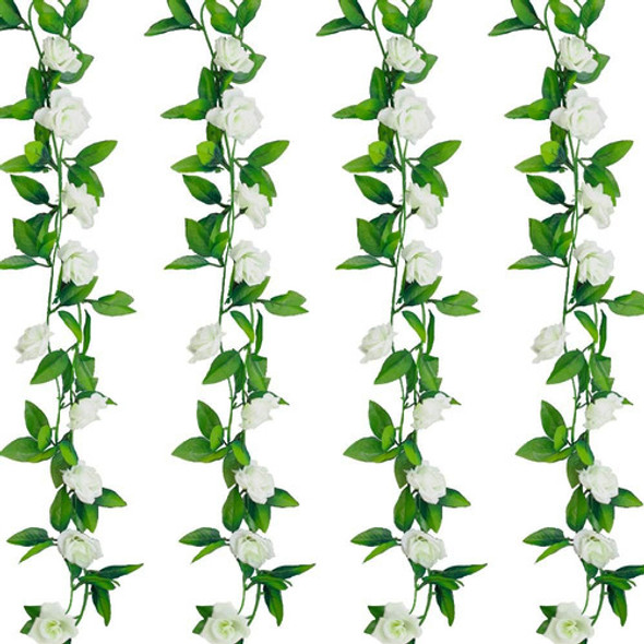 Liksoor 4 Piezas Guirnalda Flores 28 Pies, Rosas Falsas Té, 0