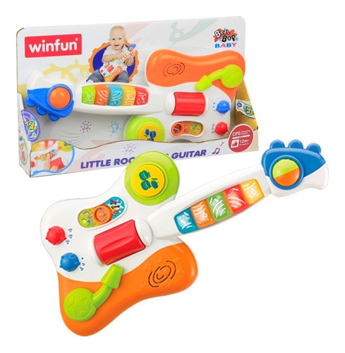 Guitarra Para Bebes Luz Y Sonido Rock Star Winfun Tut 1