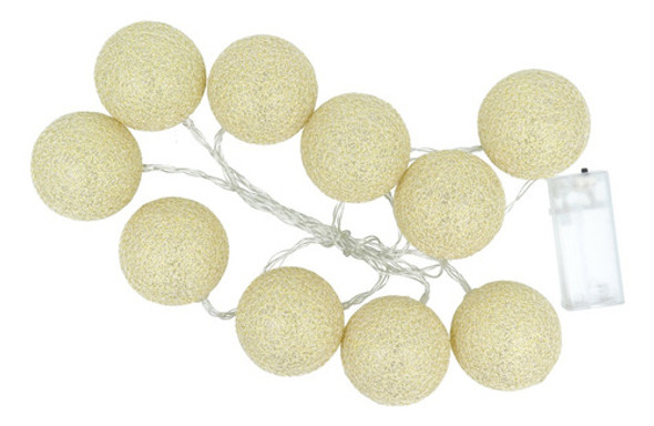 Adorno Bolas Con 10 Luces Doradas, Esferas 0