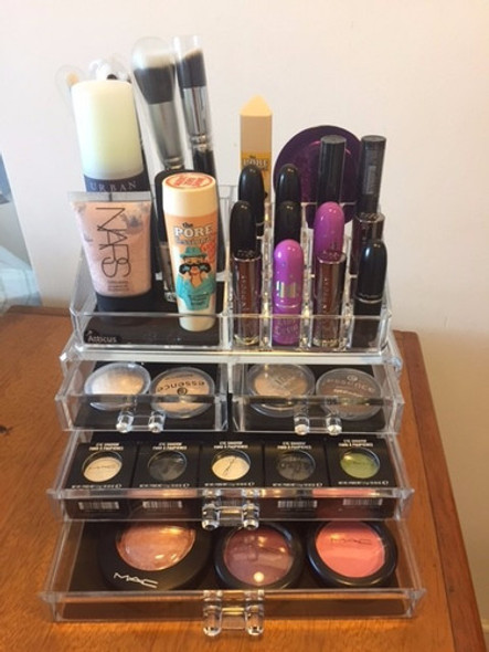 Organizador Acrilico Guardar Maquillaje Cajones Grande 0 Organizador Acrilico Guardar Maquillaje Cajones Grande 0