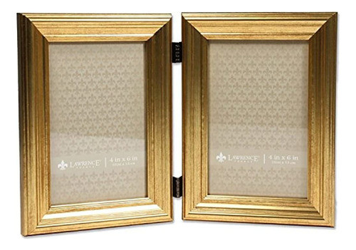 Lawrence Frames 4x6 Marco De Imagen De Oro Bruñido Con Doble 0