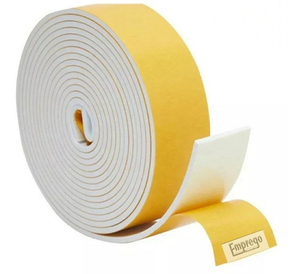 Burlete Goma Eva Adhesivo 1 Faz 8x40mm Blanco(10mts) 0