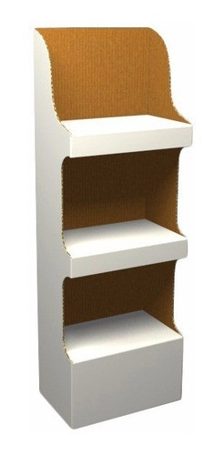 Exhibidores Plegables Con Estantes Pop De Cartón X 5u. 0