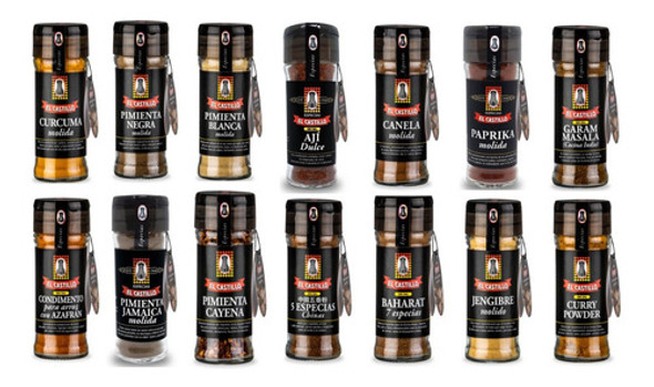 Combo X10 Especias Castillo En Especiero 0
