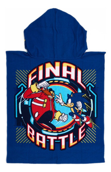 Poncho Microfibra Piñata Sonic 1