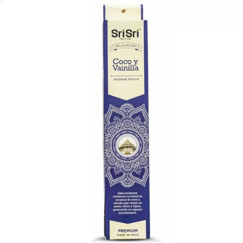 Sahumerio Sri Sri Aroma Coco Vainilla Premium De La India 12 0