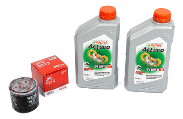 Kit Service Filtro Aceite + Actevo 10w40 Honda Cbr 600 0