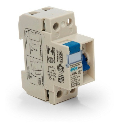 Disyuntor Diferencial 2x25 Sica Bipolar Monofasico 1