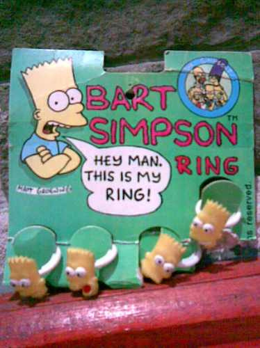 Los Simpsons 4 Anillo D Bart Blister Juego Kiosko Retro Kxz 0