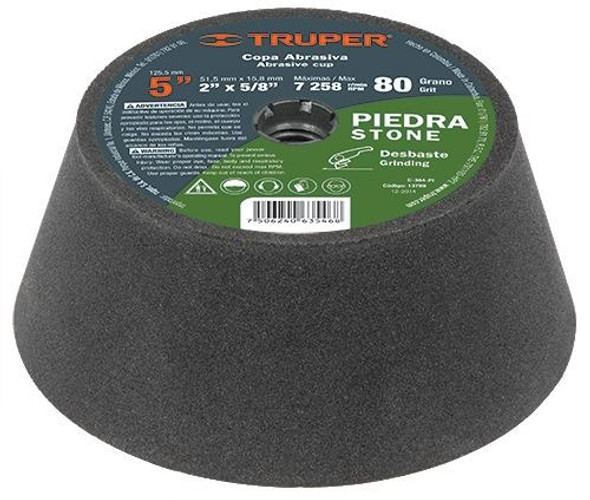 Piedra Copa P/desb.piedra 5 ,gr.24,m14  Truper C-346-pi 0