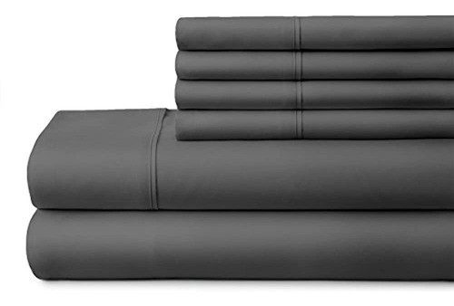 Ienjoy Home Juego De Sábanas De 6 Piezas, Tamaño Queen, Gris 1