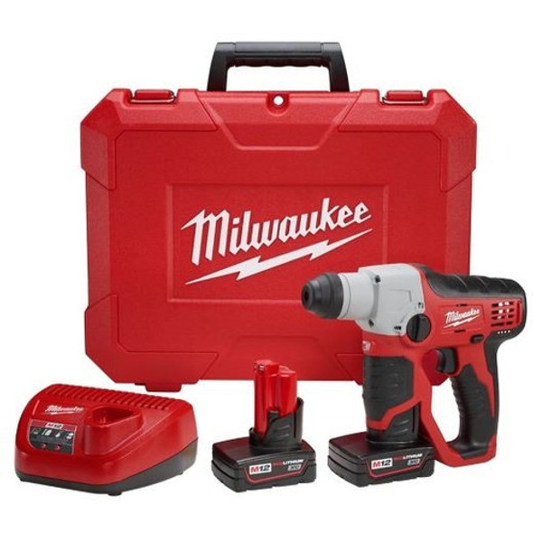 Rotopercutor Sds-plus 12v Con 2 Baterías Milwaukee 2412-259 1 Rotopercutor Sds-plus 12v Con 2 Baterías Milwaukee 2412-259 1