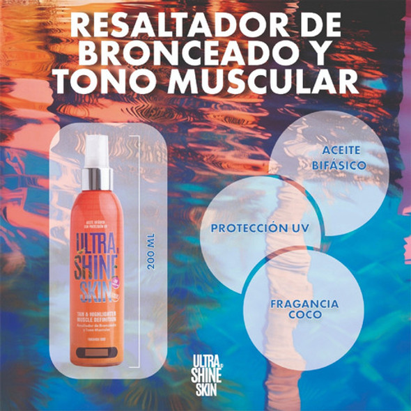 Ultra Shine Skin Aceite Bifásico De Coco 200 Ml 1