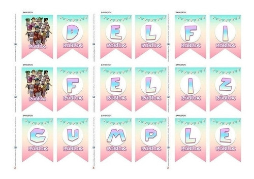 Kit Imprimible Roblox Niña Pastel Editable 1