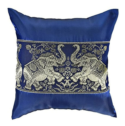 Juego De Fundas De Cojín De Seda Con Par De Elefantes Juguet 1