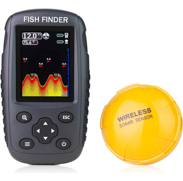 Localizador De Peces Portátil Con Sensor Y Pantalla A Color 0