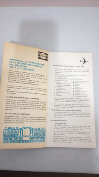 Datos Útiles Para El Viajero. Klm. 1966/7 1