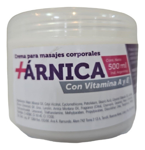 Crema Masajes Las Claras Con Arnica 500ml 0