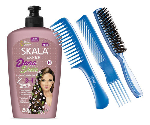 Crema De Peinar 3en1 Dona 250g +kit Peine Euroestil 0