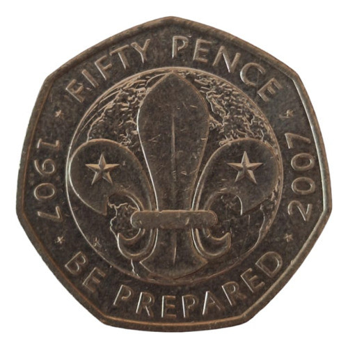 Moneda Scout Conmemorativa Reino Unido Año 2007 - 5 Pence 0