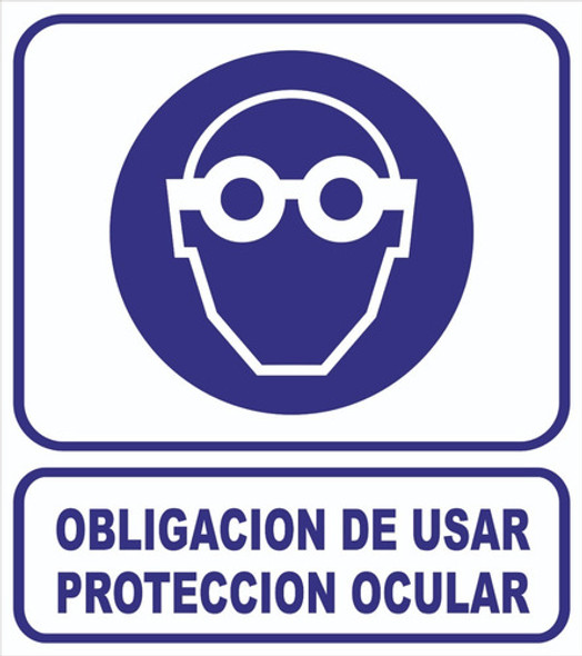 Cartel Linea Obligación Usar Protección Ocular 22x28 Cm 0 Cartel Linea Obligación Usar Protección Ocular 22x28 Cm 0