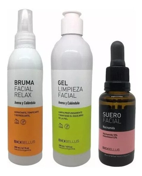 Kit Gel Limpieza Bruma Relax Suero Niacinamida Biobellus 0 Kit Gel Limpieza Bruma Relax Suero Niacinamida Biobellus 0