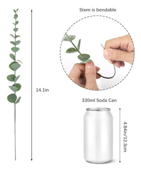 Hojas De Eucalipto Artificiales 8 Tallos P/ramos Decoracion 1