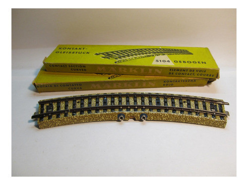 Vía Curva Con Contactos Marklin Mod. 5104 0