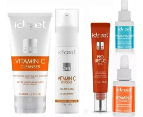 Kit X5:cleanser+ Crema Vt C+reti C Eye+ Serum Vt +hialuronic 0 Kit X5:cleanser+ Crema Vt C+reti C Eye+ Serum Vt +hialuronic 0