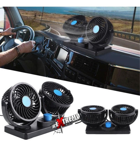 Ventilador Auto 12v Doble Camioneta Camión Ómnibus Aire Fres 1