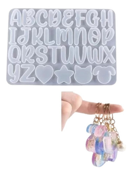 Molde De Silicona Alfabeto Abecedario Letras Para Resina. 0
