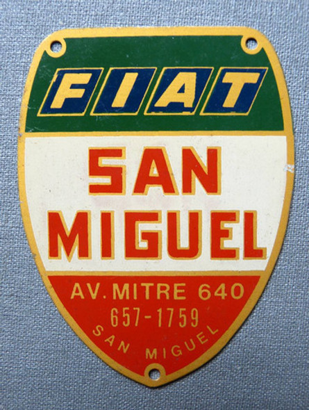 Insignia De Concesionaria Fiat Bandera Italia Precio X 2 0