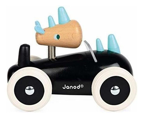 Juguete De Empuje De Coche De Madera De Cerezo Sólido Janod 1