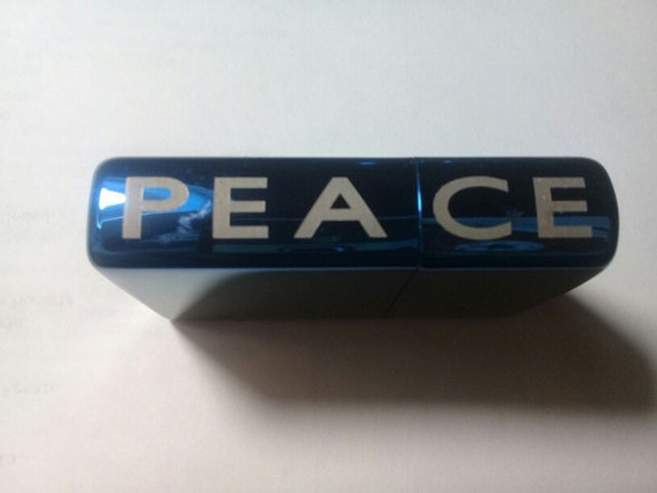 Encendedor Zippo Casi Sin Uso Tornasol Turquesa Peace 1