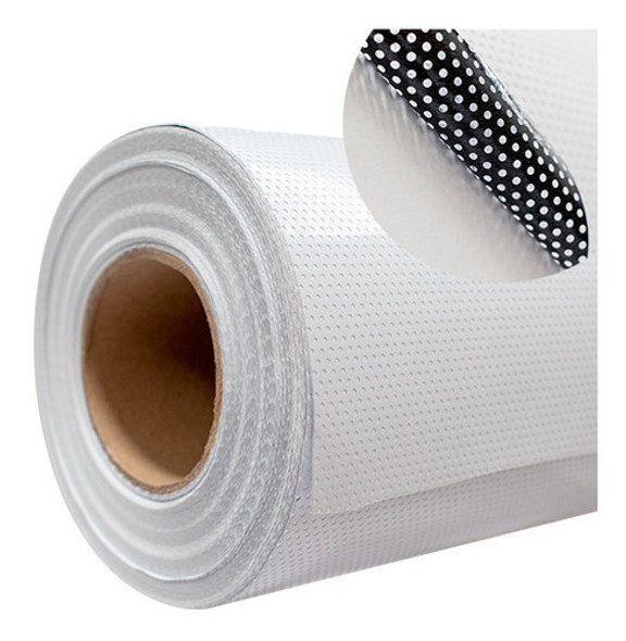 Vinilo Microperforado Blanco Rollo 1.06 Mt X100cm Privacidad 0