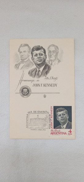 Estampilla Homenaje John Kennedy 4 Pesos Dia De Emision 0