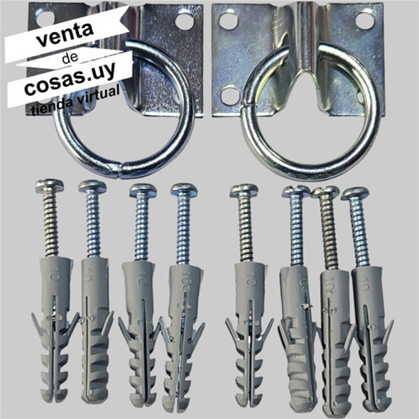 Par De Ganchos De Aro Atornillable A La Pared Para Hamacas 1