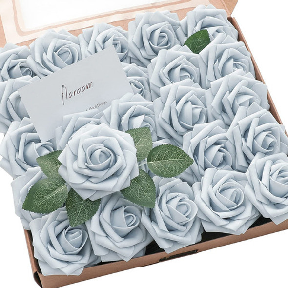 Rosas Artificiales C/tallo Realistas X50u/7.6cm/ Powder Blue 0